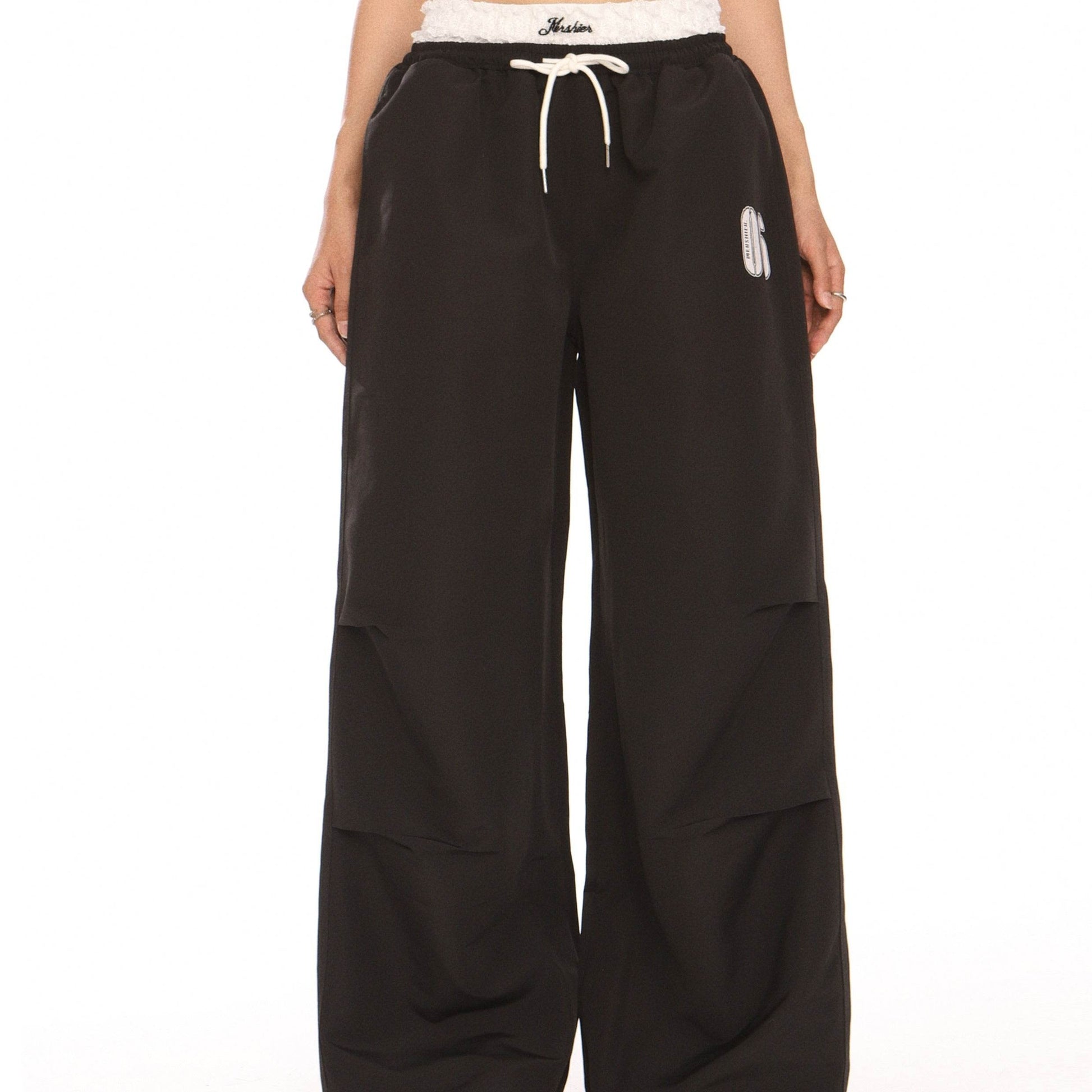 Women's American-style Retro Lace Stitching Embroidered Casual Trousers - YAXSO
