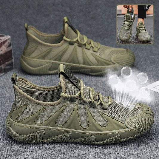 Breathable Mesh Sports Shoes Casual Lace-up Sneakers Men Non-slip Shoes - YAXSO
