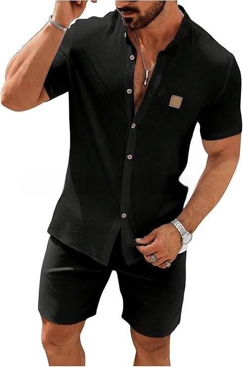 Fashion Summer Button Linen New Men's Shirt - YAXSO