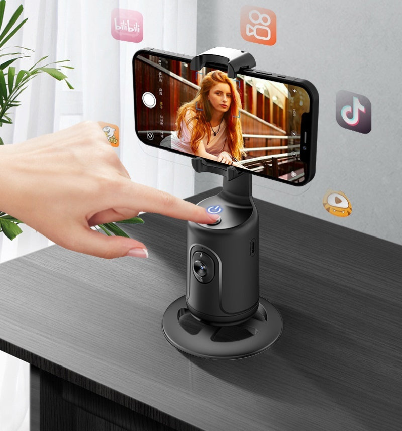 AI Smart Face Tracking Gimbal – 360° Auto Phone Holder for Video, Vlog, and Live Streaming