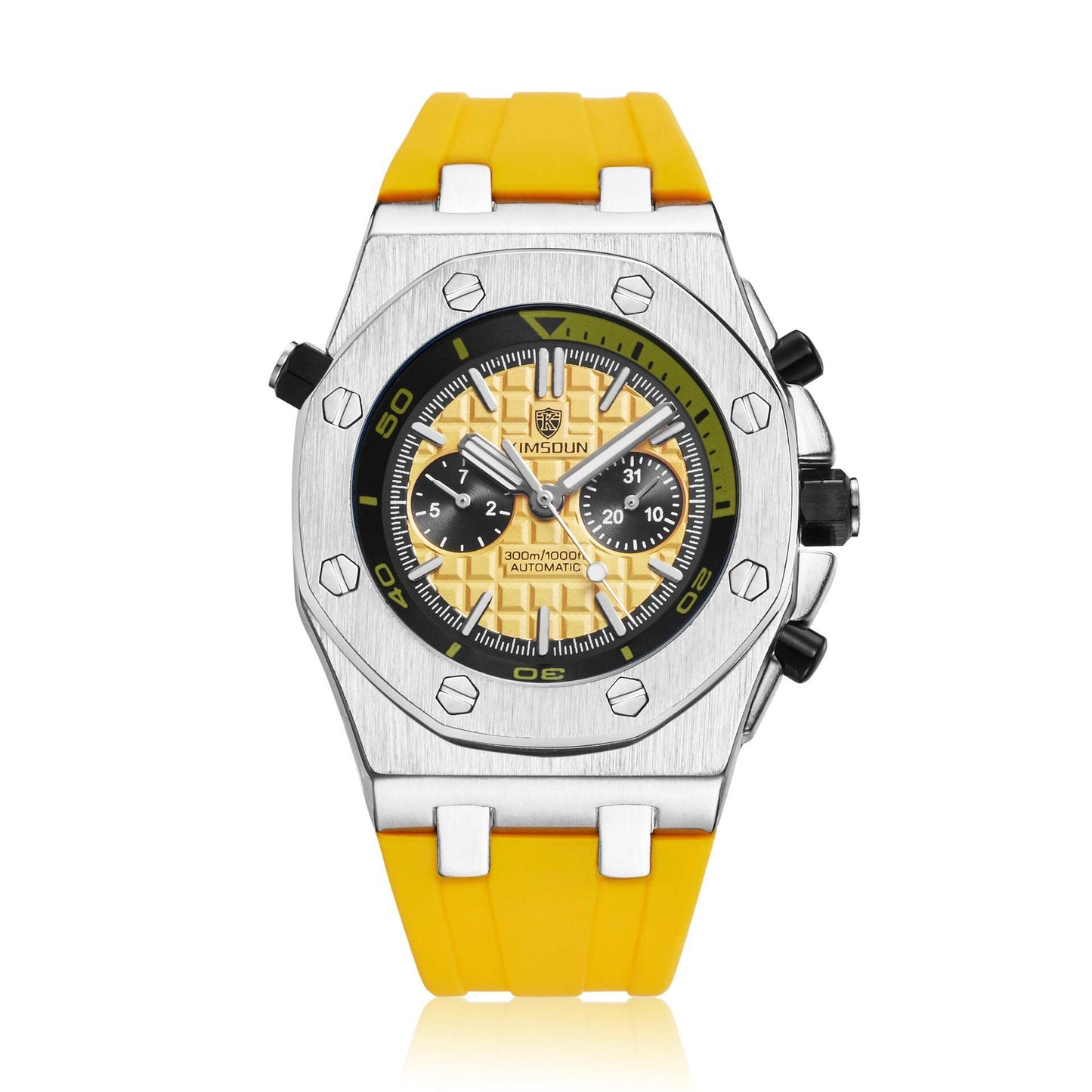 Watch Men's Fashion Silicone Waterproof Automatic Mechanical Watch Sports - YAXSO