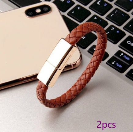 Bracelet USB Charging Cable – Portable Data Cord for iPhone 14/13, USB-C & Micro USB Devices