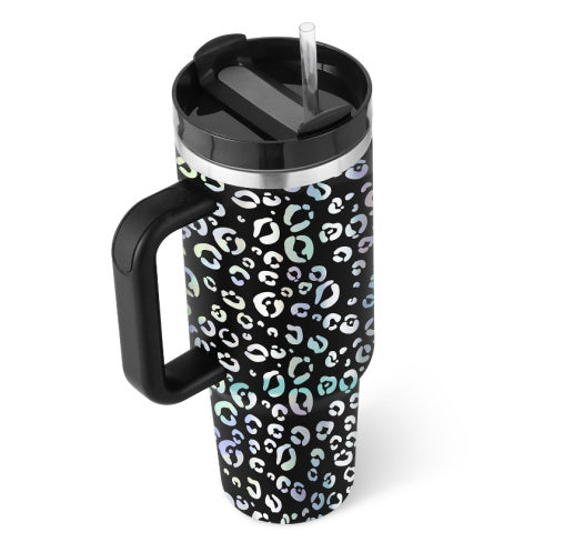 40 Oz Stainless Steel Tumbler – Insulated Travel Mug with Straw & Lid, Spill Proof