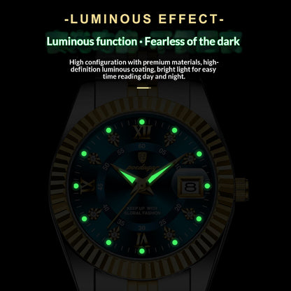 Watch with luminous function on a dark background