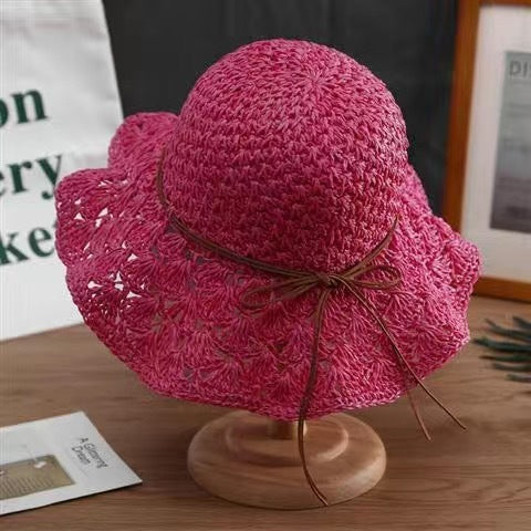 Handmade Crochet Straw Hat