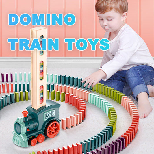 Electric Domino Train Toy for Kids – Automatic Domino Laying Puzzle Set