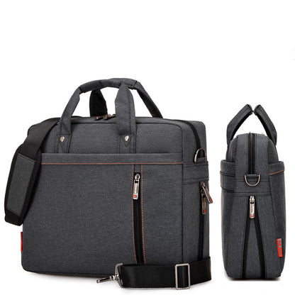 Gray backpack with multiple pockets and zippers on a white background