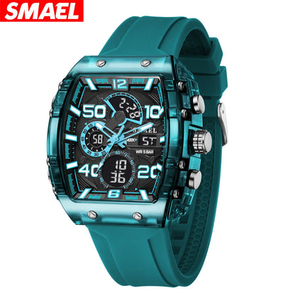 Dual Time Analog Digital Quartz Watch