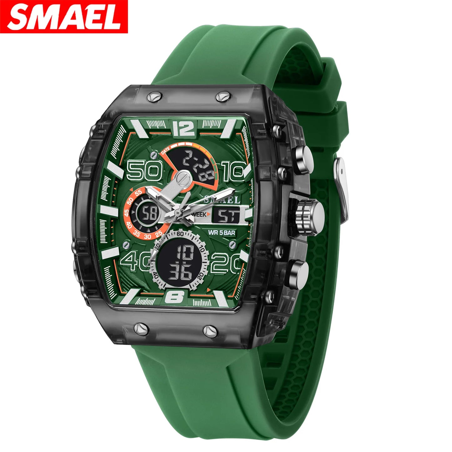 Dual Time Analog Digital Quartz Watch
