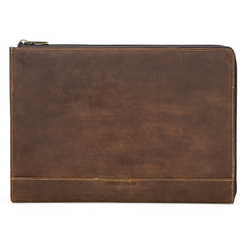 Leather PC laptop bag reddish brown and coffee colors