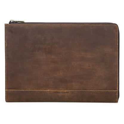 Leather PC laptop bag reddish brown and coffee colors