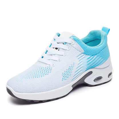 Light blue and white sneaker on a white background