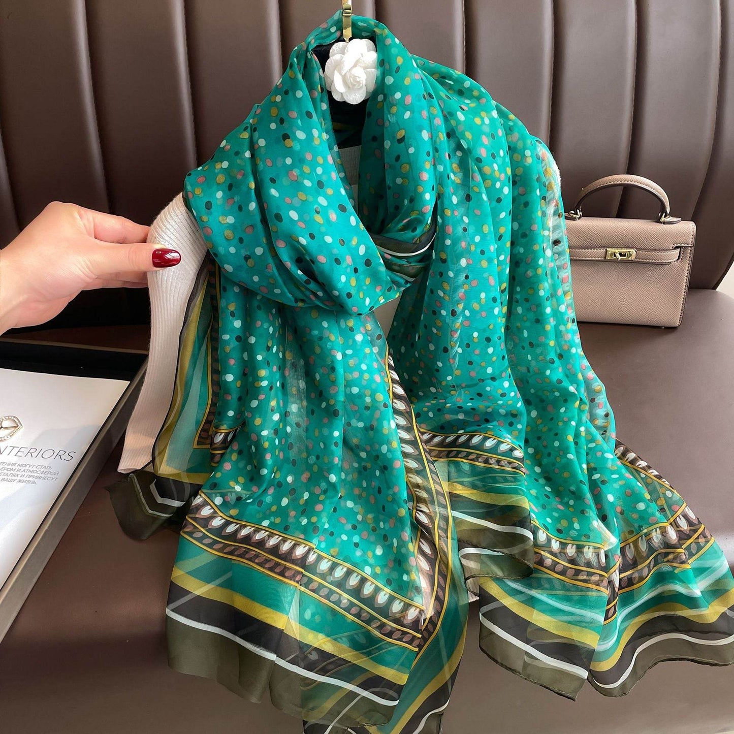 Thin Yourou Yarn Begonia Scarf Shawl - YAXSO