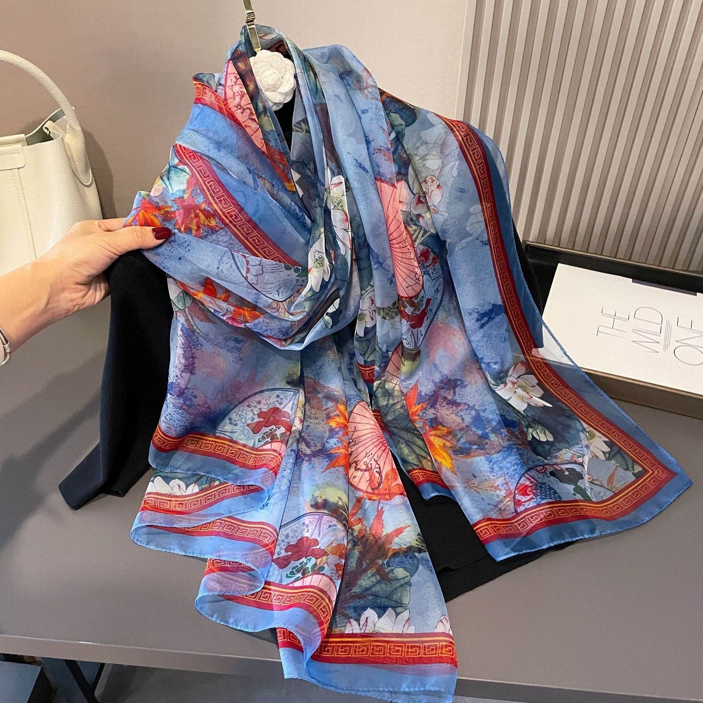 Thin Yourou Yarn Begonia Scarf Shawl - YAXSO