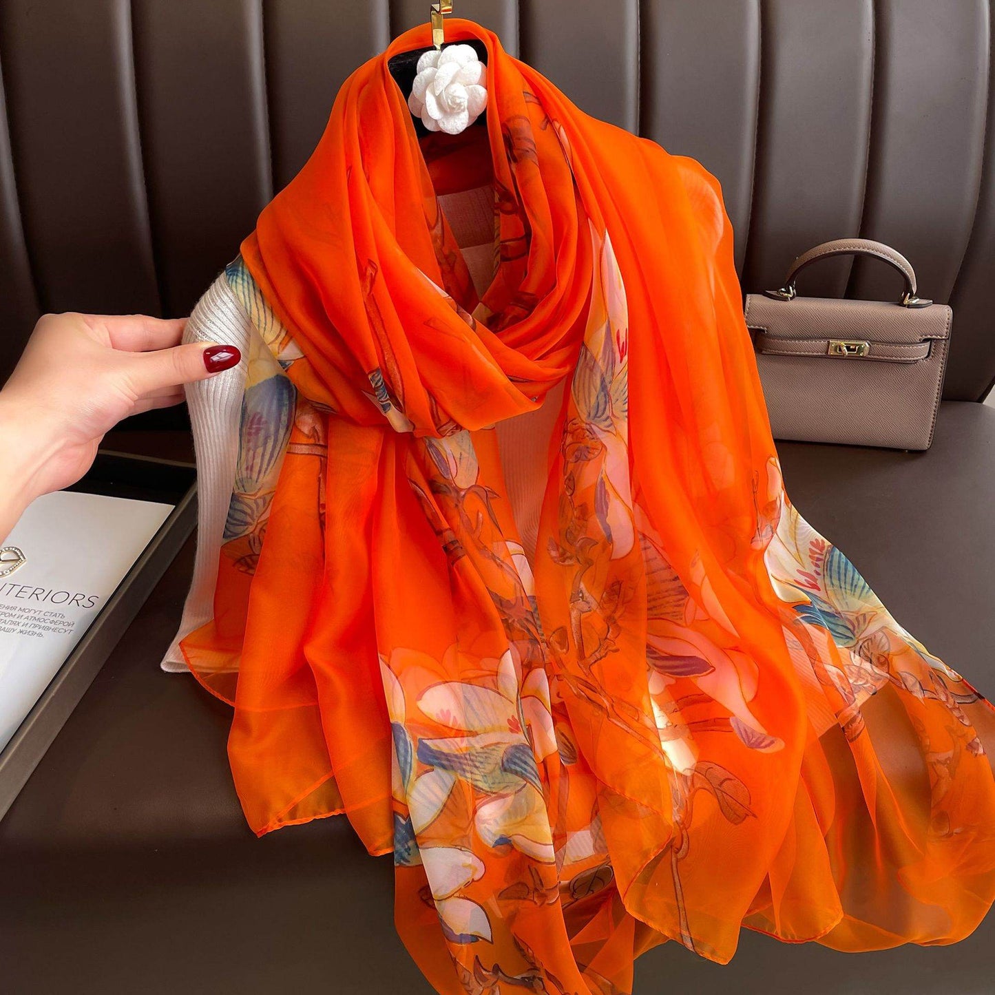 Thin Yourou Yarn Begonia Scarf Shawl - YAXSO