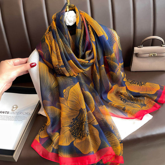 Thin Yourou Yarn Begonia Scarf Shawl - YAXSO