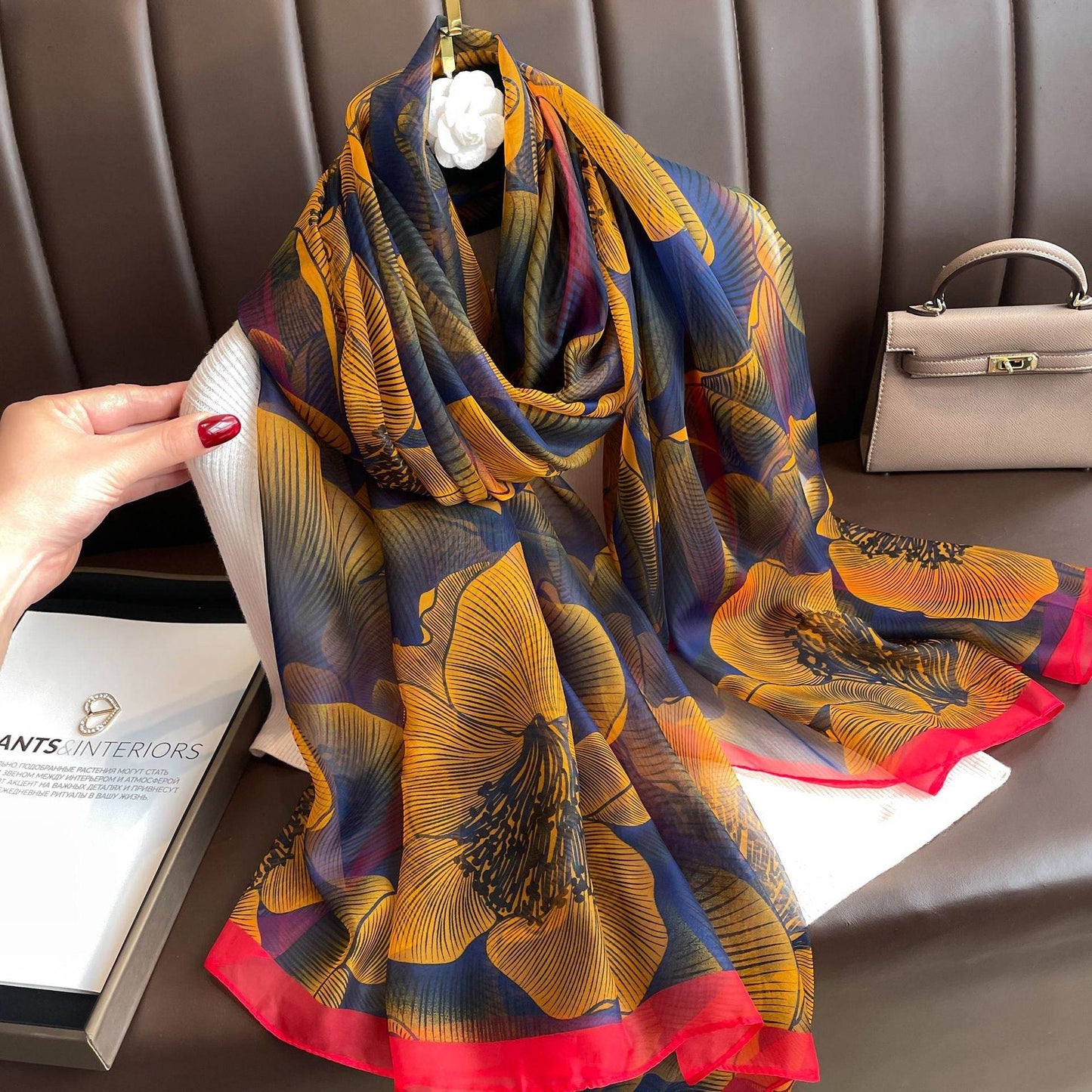 Thin Yourou Yarn Begonia Scarf Shawl - YAXSO