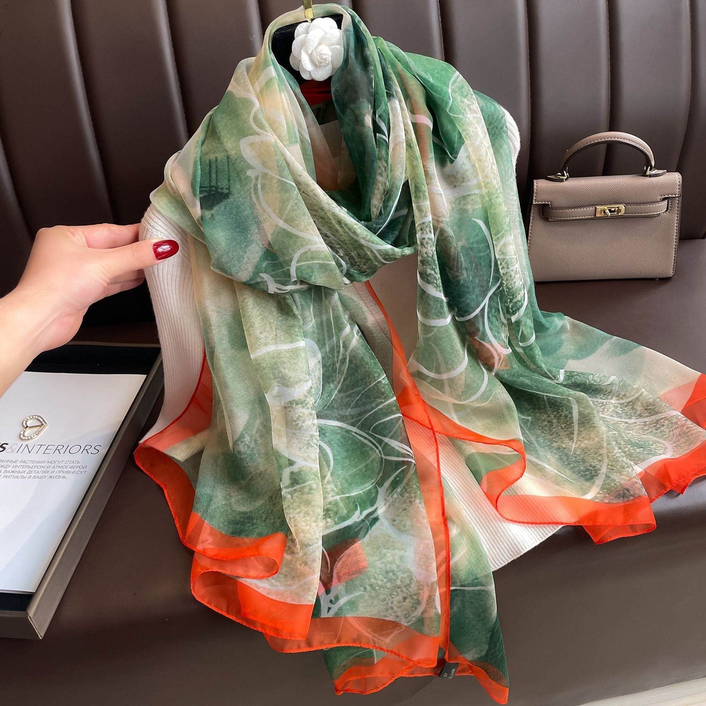 Thin Yourou Yarn Begonia Scarf Shawl - YAXSO