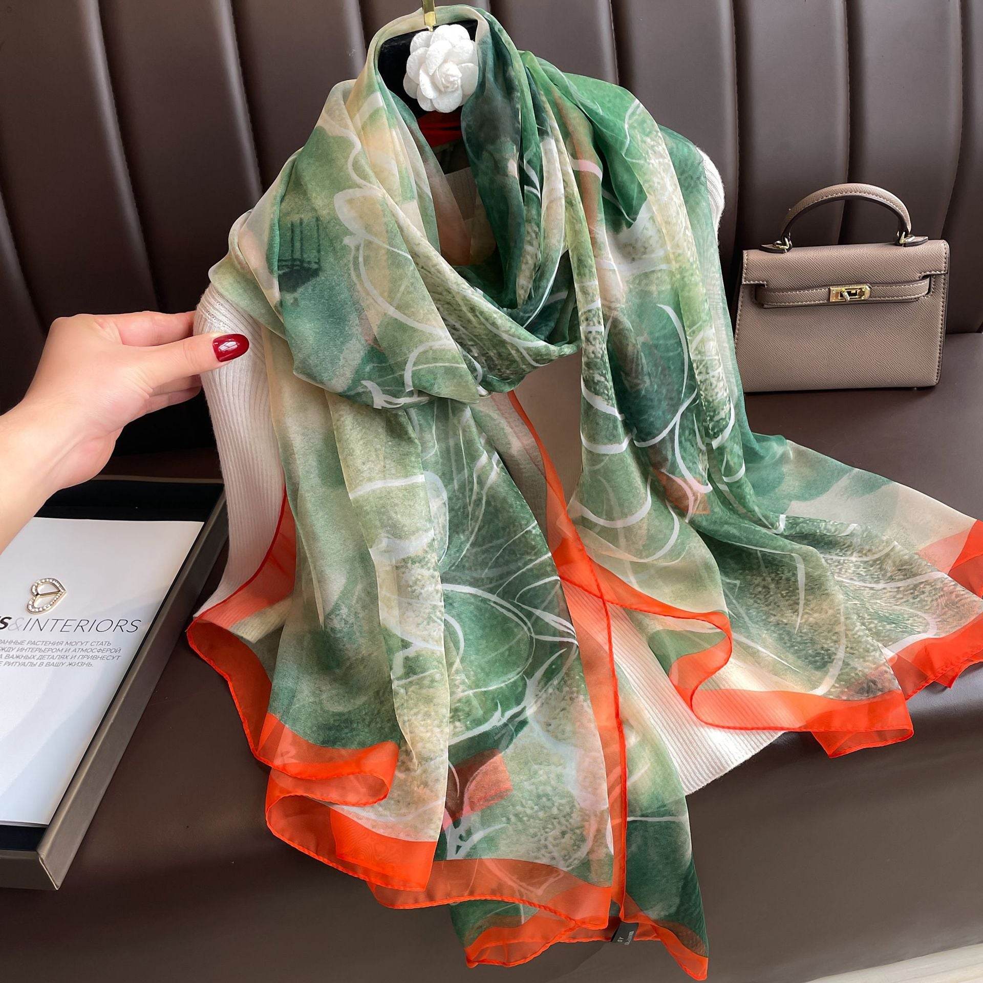 Thin Yourou Yarn Begonia Scarf Shawl - YAXSO