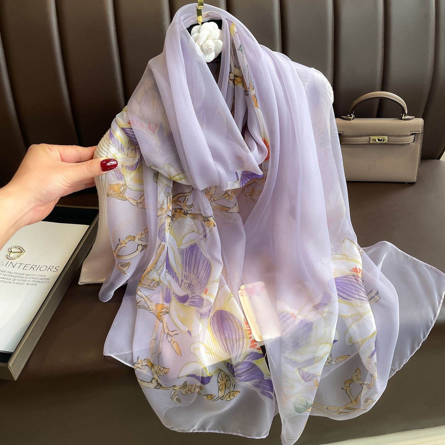 Thin Yourou Yarn Begonia Scarf Shawl - YAXSO
