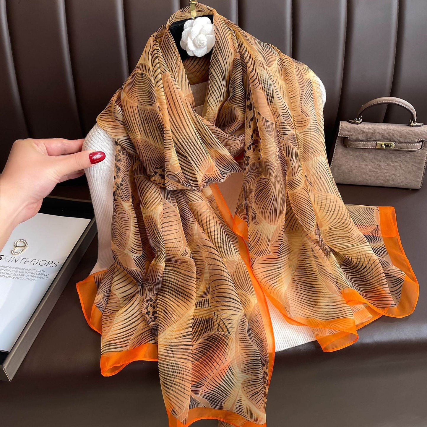 Thin Yourou Yarn Begonia Scarf Shawl - YAXSO