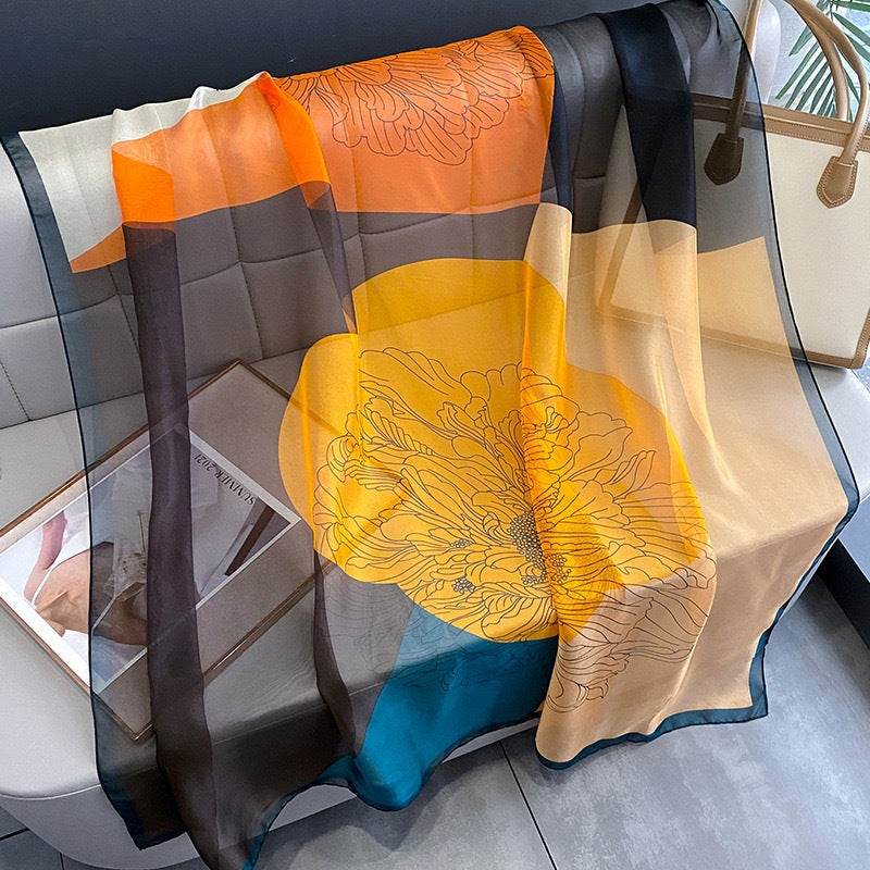 Thin Yourou Yarn Begonia Scarf Shawl - YAXSO