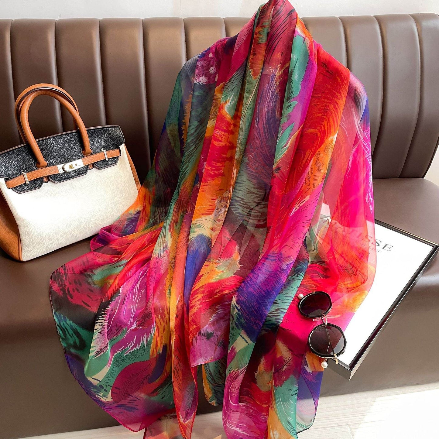 Thin Yourou Yarn Begonia Scarf Shawl - YAXSO