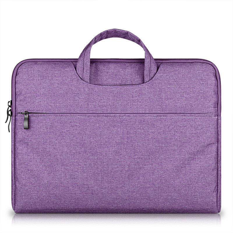 Portable fabric laptop bag rose red color