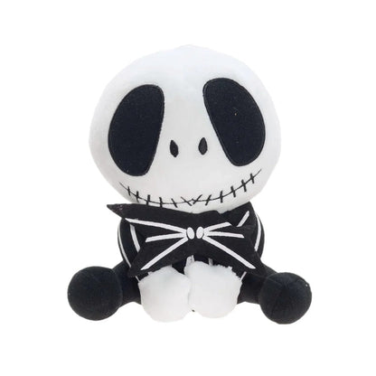 Plush stuffed panda doll with bow tie, black and white, soft rounded ears
