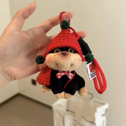 Bee Puppy Pendant Keychain with Hat – Cute Doll Bag Charm - YAXSO