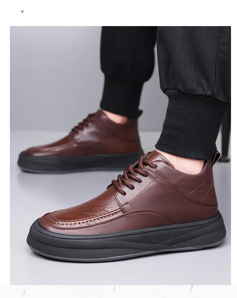 Leather Casual Shoes Sneakers for Men