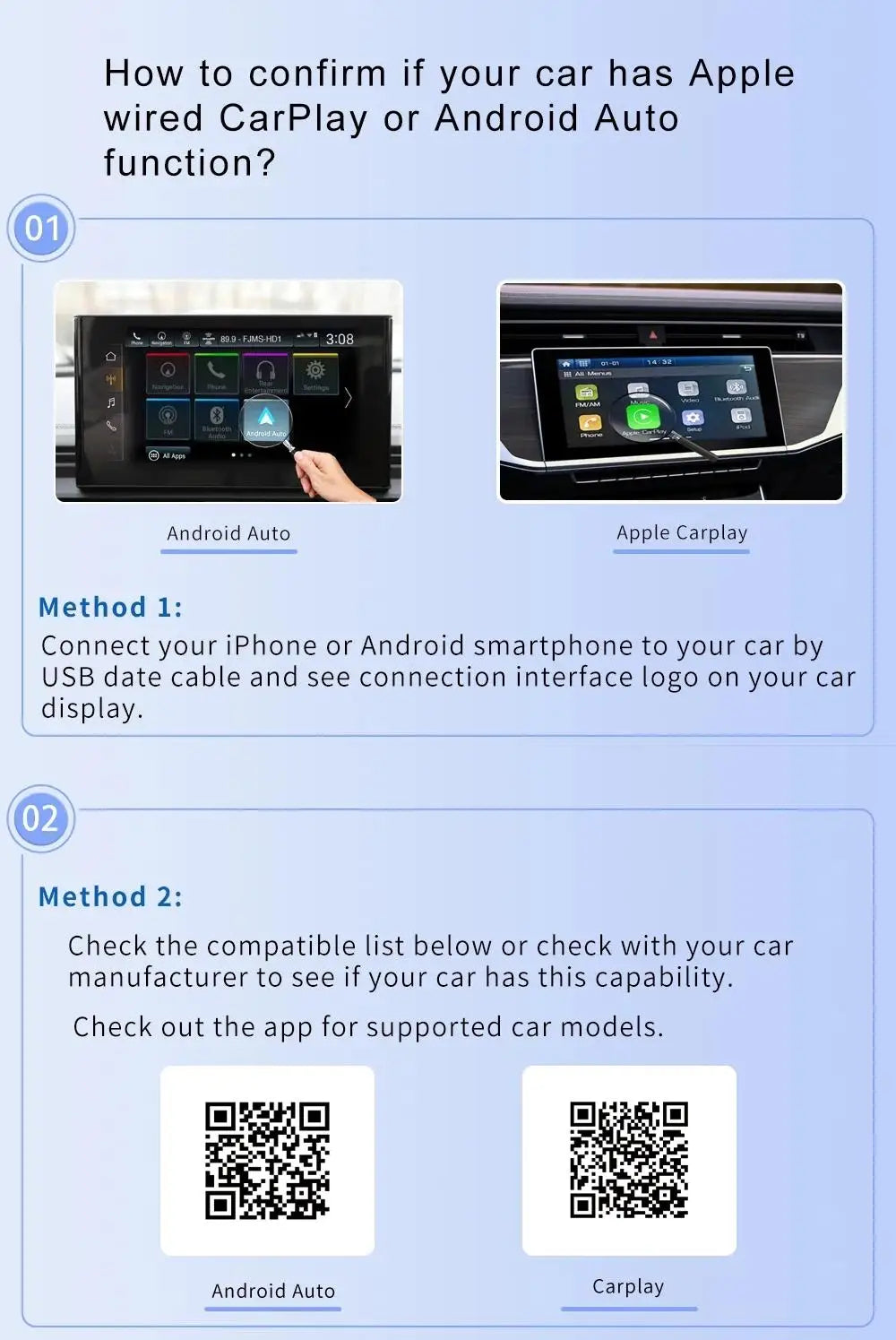 Wireless Adapter Smart Wireless CarPlay Android Auto USB Dongle