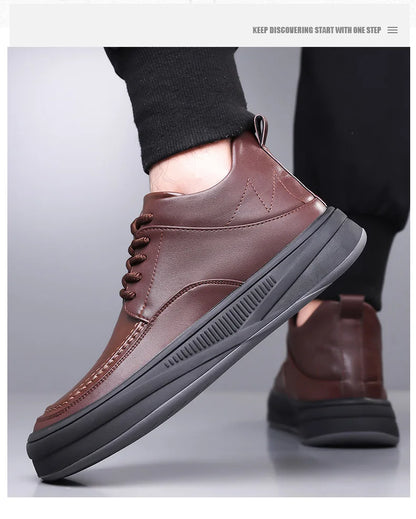 Leather Casual Shoes Sneakers for Men