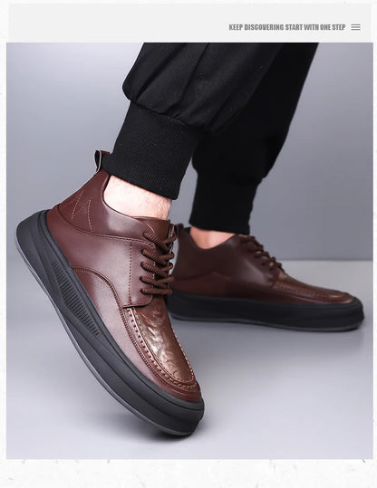 Leather Casual Shoes Sneakers for Men