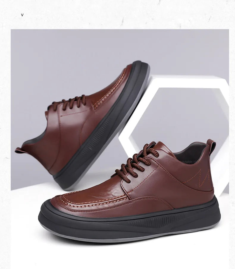 Leather Casual Shoes Sneakers for Men