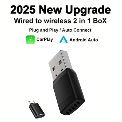 Wireless Adapter Smart Wireless CarPlay Android Auto USB Dongle