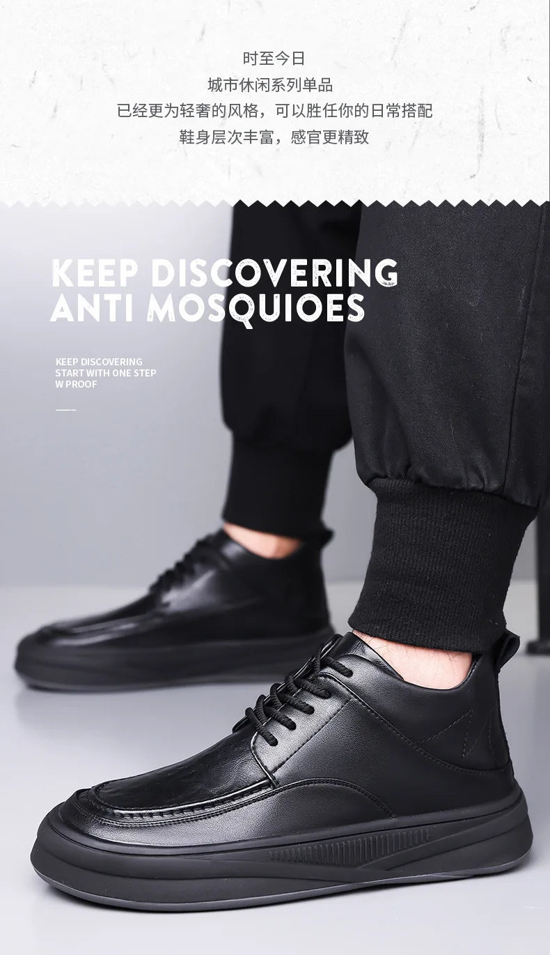 Leather Casual Shoes Sneakers for Men