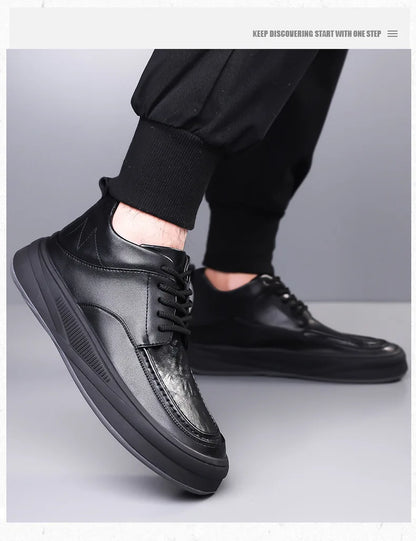 Leather Casual Shoes Sneakers for Men
