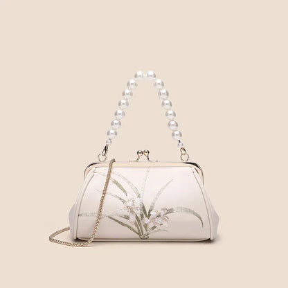 Women's Embroidered Shoulder Bag – Artistic Fashion Handbag - YAXSO