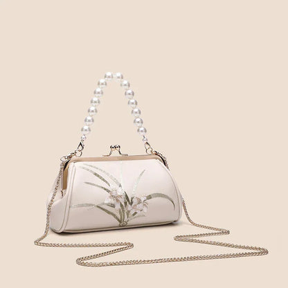Women's Embroidered Shoulder Bag – Artistic Fashion Handbag - YAXSO