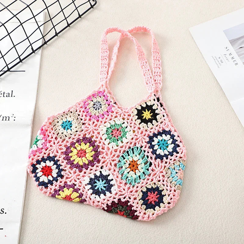 Handmade Crochet Woven Vintage Hollow Bag - YAXSO