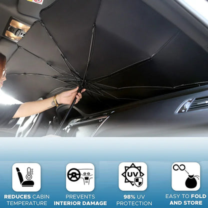 Foldable Car Windshield Sunshade Umbrella UV Protection - YAXSO