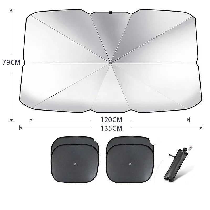 Foldable Car Windshield Sunshade Umbrella UV Protection - YAXSO
