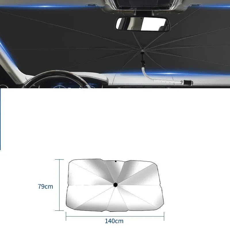 Foldable Car Windshield Sunshade Umbrella UV Protection - YAXSO