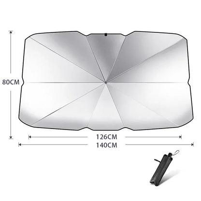 Foldable Car Windshield Sunshade Umbrella UV Protection - YAXSO