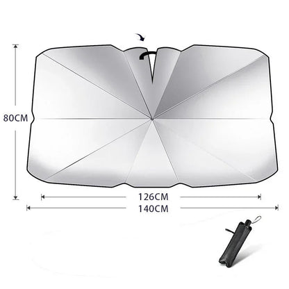 Foldable Car Windshield Sunshade Umbrella UV Protection - YAXSO