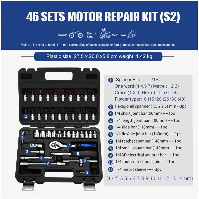 Socket Ratchet Wrench Set Repair Tools - YAXSO