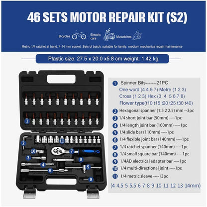 Socket Ratchet Wrench Set Repair Tools - YAXSO