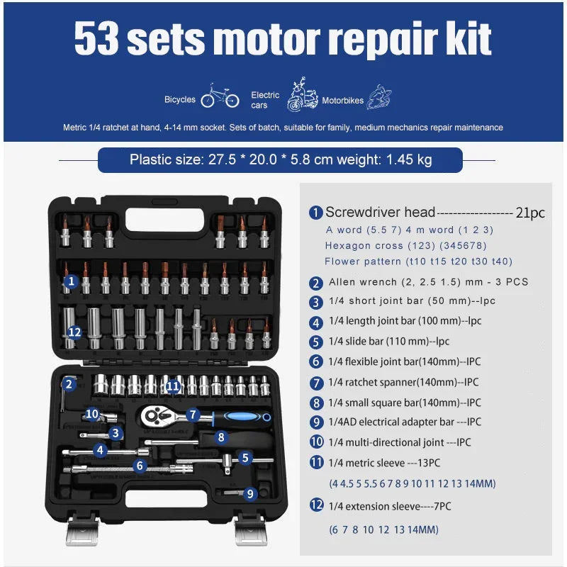 Socket Ratchet Wrench Set Repair Tools - YAXSO