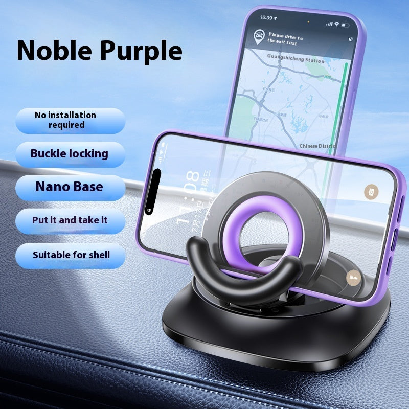 Noble Purple car phone holder with smartphone on a blue background